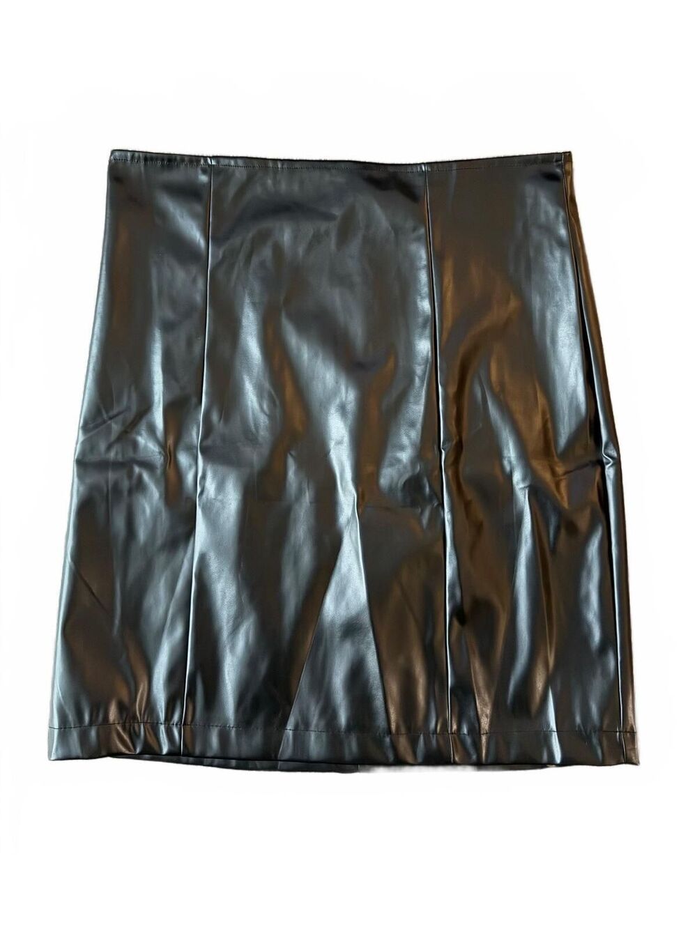Fashion Nova Carlibell NEW Faux Leather Mini Skirt Size XL Black Streetwear City